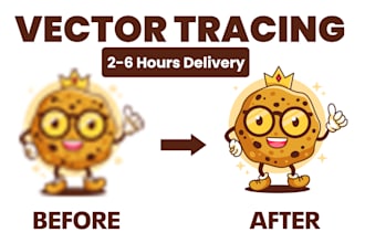 do manual vector tracing of logo or image in 12 hours ai, svg, PDF