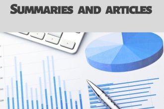 write analytical research summaries and articles