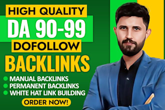 provide high authority da 90 plus manual SEO dofollow backlinks service
