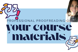 professionally proofread your course materials