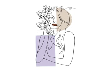 convert photo to line art, animal, pop art, vector line art illustration