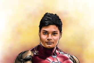 draw your photo into your favourite superhero