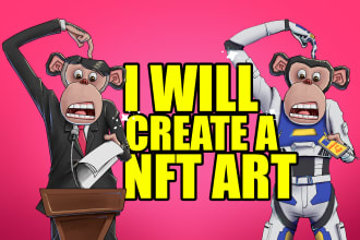 create nft art, nft collection, nft character