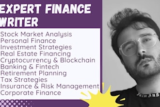 write high quality SEO personal finance article and blog