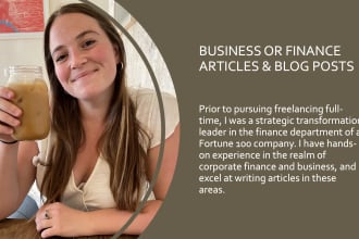 write a professional business or finance article