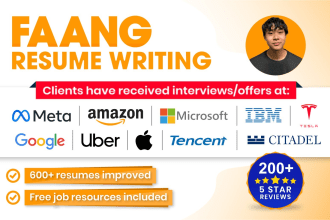 rewrite and edit your tech resume as a faang software engineer