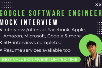 mock interview you for tech companies as a google swe