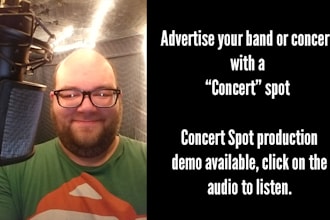 voice a band promo or concert promo spots