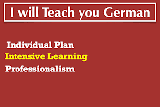 be your professional german teacher