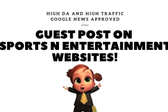 guest post on sports and entertainment news sites