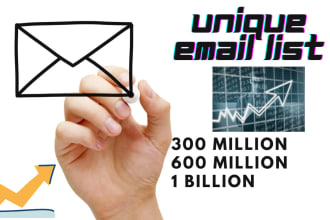 provide unique 1 billion email list for marketing