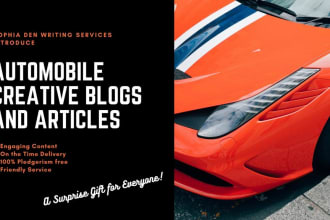 create SEO automobile content for car blogs and dealer