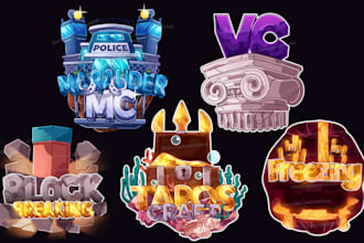 draw logo in unique style for your minecraft or website
