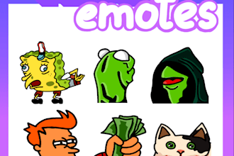 sell these premade dank memes emote pack for twitch or discord
