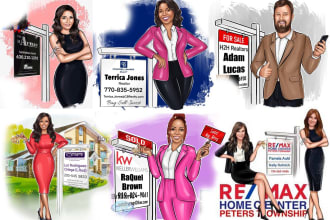 design real estate logo billboards, yard signs, signage, vinyl banner