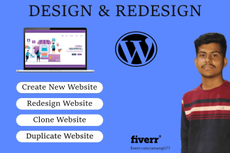 design, redesign, build, rebuild, clone website