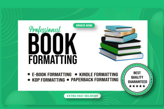 amazon kdp book formatting, paperback and kindle book formatting, ebook design