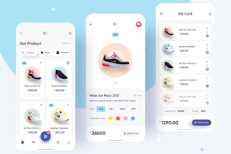 develop ecommerce app for android, ios, and web