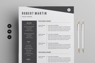 create or design infographic cv and resume template in word