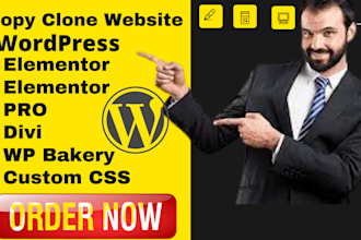 expert in copy clone website revamp using divi theme builder