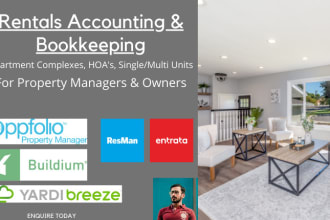 do rental real estate accounting bookkeeping on appfolio buildium resman yardi