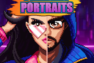 draw pixel art portraits