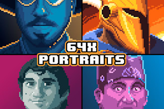 draw pixel art portraits