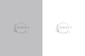 design hand drawn minimalist botanical logo