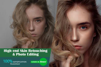 do high end skin retouching and photoshop editing