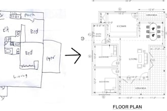 drawing floor plan with autocad