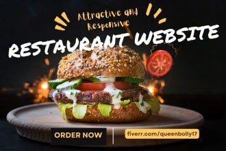 design a professional restaurant website and landing page