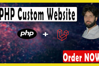 develop PHP full website using larval framework