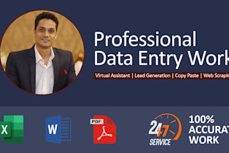 do lead generation and web scraping, data entry