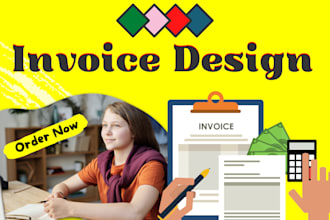 do invoice design or template and order form, letterhead design