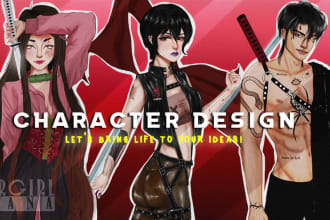 draw character design, concept art for you