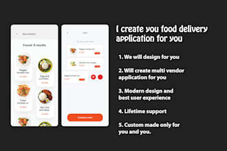 create multi vendor food delivery app for you