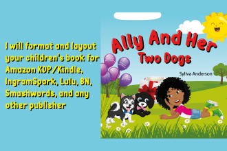 format children books for amazon kindle, ingram spark, and lulu