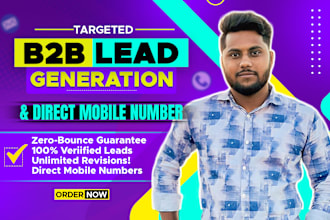 provide b2b lead generation for any industry with direct mobile number