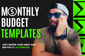 create a monthly budget planner