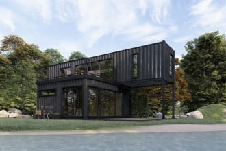 create HQ realistic exterior 3d architectural visualization