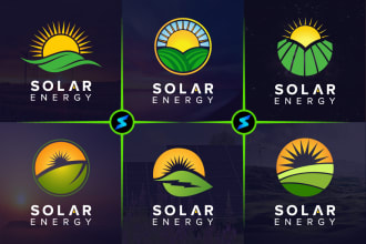 design a logo for solar energy and solar panels professionally
