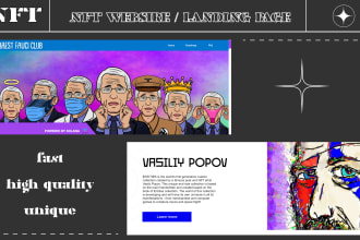 design a nft landing page, tilda, figma