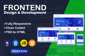 do custom website development, bugs fixing in HTML CSS react