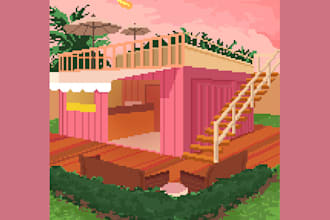 create pixel art illustration for you