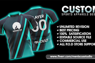 do custom jersey design or sublimation design