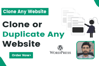 make an exact duplicate or clone of any website in wordpress