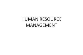 do outstanding work in human resource management