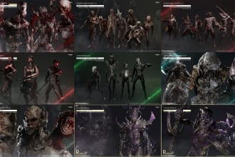 provide unity 3d and unreal engine assets 2d and 3d