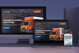 create logistics website for trucking dispatch freight cargo moving company