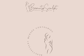 do premade body sculpting logo design